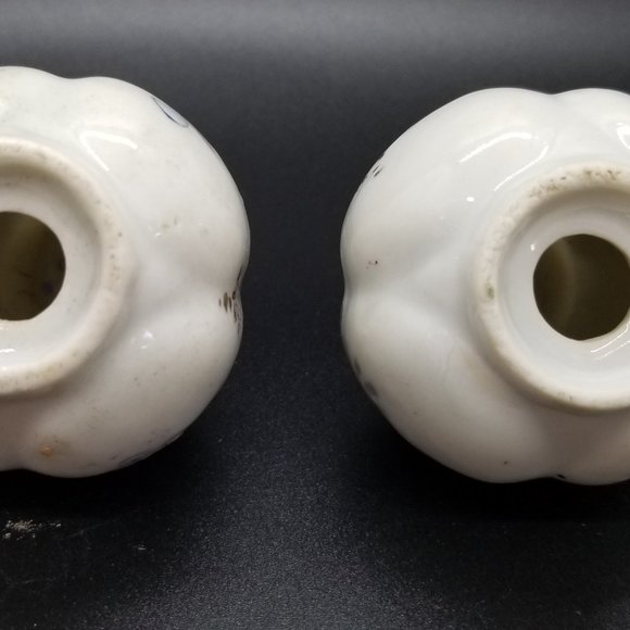 Vintage Hand painted Moriyama Mori-machi Ceramic Salt & Pepper Shakers with Tray - Picture 5 of 7